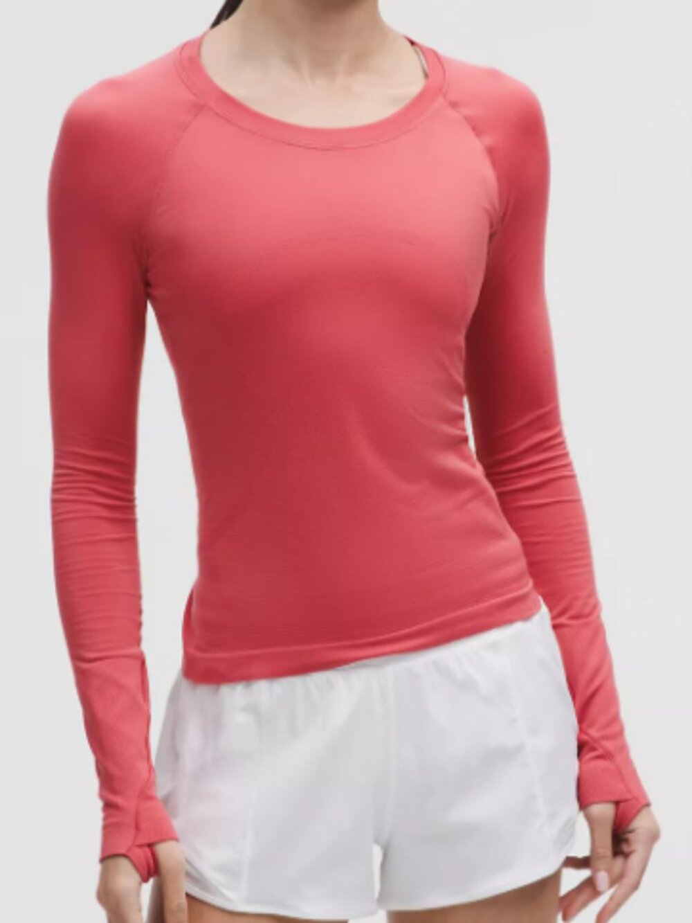Lululemon Swiftly Tech Long-Sleeve Shirt 2.0 in Desert Red